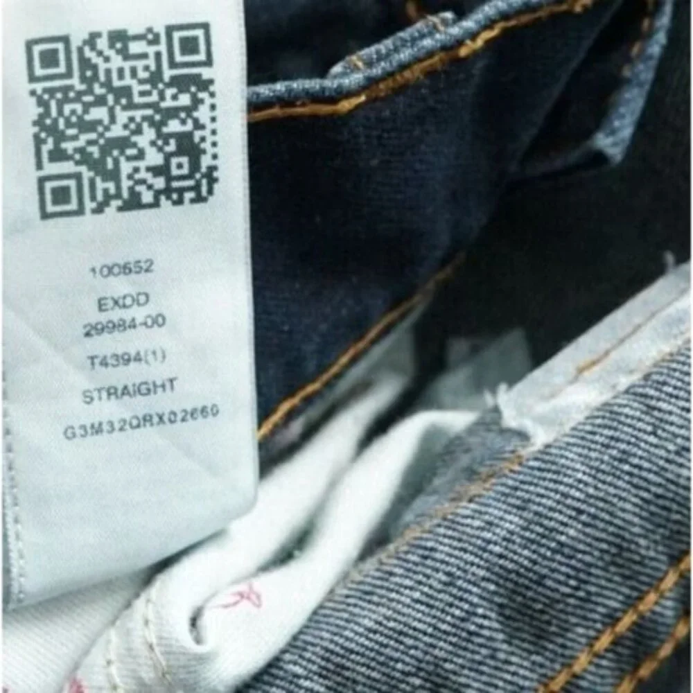 True Religion Men's Straight Paint Splatter Jeans‎ Patched Size 34
